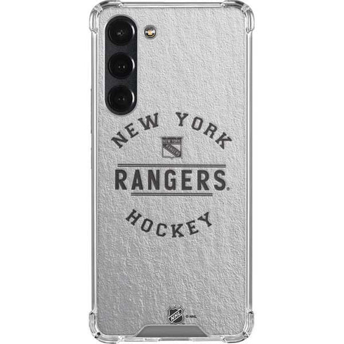 NHL New York Rangers Black Text Galaxy S23 Plus Clear Case