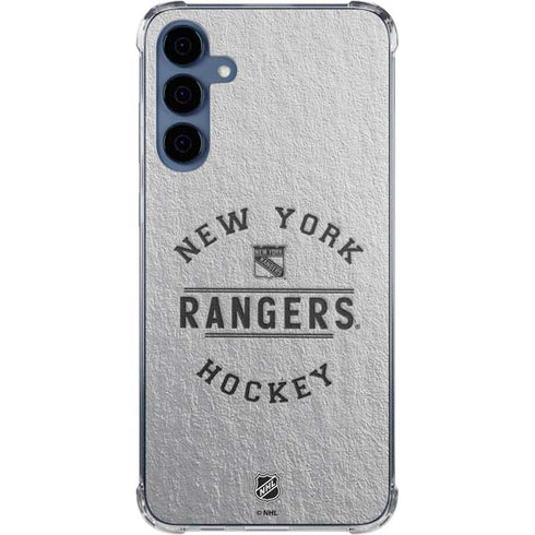 NHL New York Rangers Black Text Galaxy S24 Clear Case