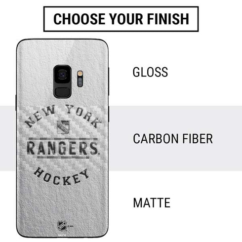 NHL New York Rangers Black Text Galaxy S9 Skin