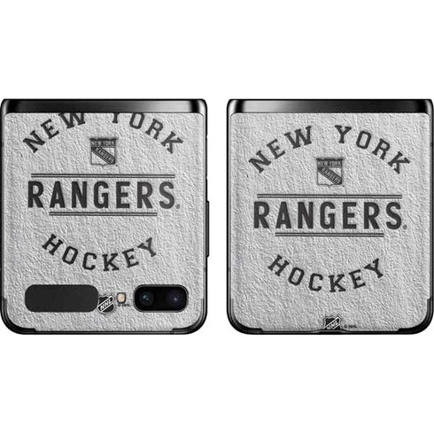 NHL New York Rangers Black Text Galaxy Z Flip Skin