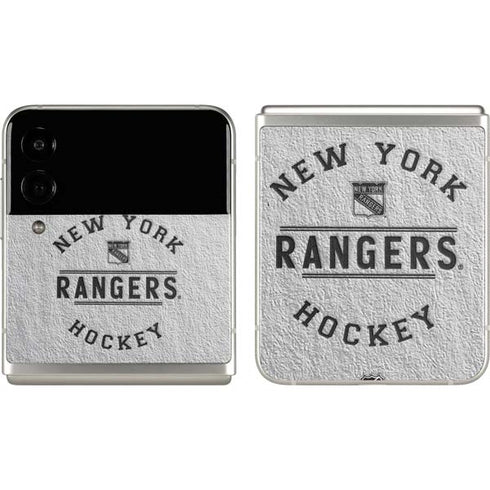 NHL New York Rangers Black Text Galaxy Z Flip3 5G Skin
