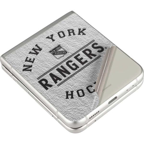 NHL New York Rangers Black Text Galaxy Z Flip3 5G Skin