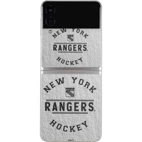 NHL New York Rangers Black Text Galaxy Z Flip4 5G Skin