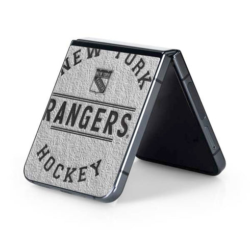 NHL New York Rangers Black Text Galaxy Z Flip5 5G Skin