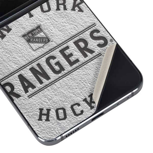 NHL New York Rangers Black Text Galaxy Z Flip5 5G Skin