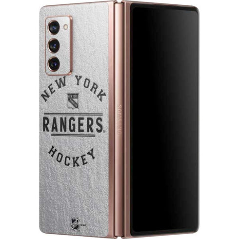 NHL New York Rangers Black Text Galaxy Z Fold2 5G Skin