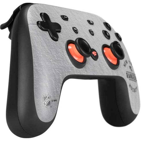 NHL New York Rangers Black Text Google Stadia Controller Skin