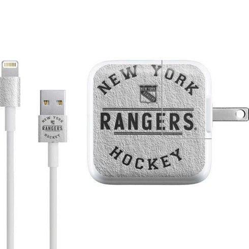 NHL New York Rangers Black Text iPad Charger (10W USB) Skin