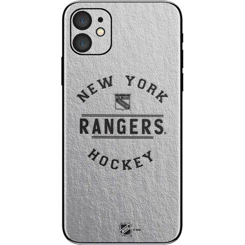 NHL New York Rangers Black Text iPhone 11 Skin