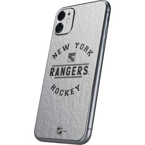 NHL New York Rangers Black Text iPhone 11 Skin