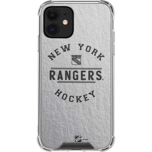 NHL New York Rangers Black Text iPhone 12 Clear Case