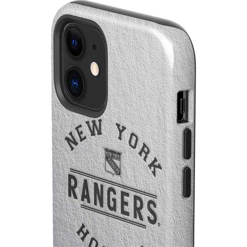 NHL New York Rangers Black Text iPhone 12 Impact Case