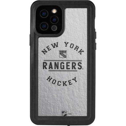 NHL New York Rangers Black Text iPhone 12 Pro Waterproof Case
