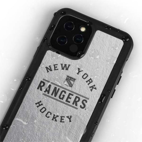 NHL New York Rangers Black Text iPhone 12 Pro Waterproof Case