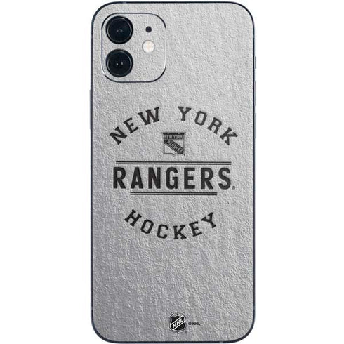 NHL New York Rangers Black Text iPhone 12 Skin