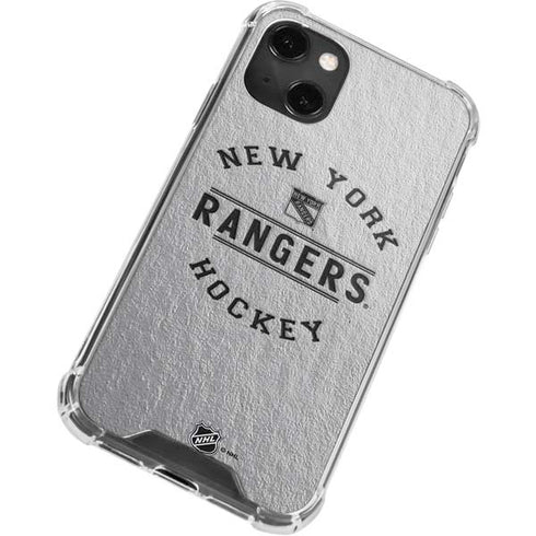 NHL New York Rangers Black Text iPhone 13 Mini Clear Case