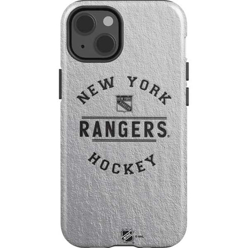 NHL New York Rangers Black Text iPhone 15 Impact Case