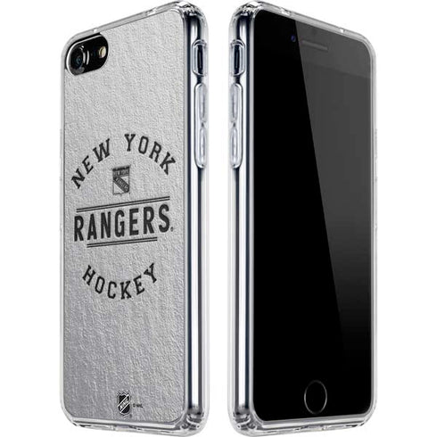 NHL New York Rangers Black Text iPhone SE (2nd & 3rd Gen) Clear Case