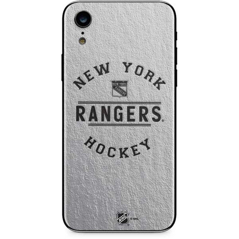 NHL New York Rangers Black Text iPhone XR Skin