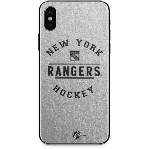 NHL New York Rangers Black Text iPhone XS Skin