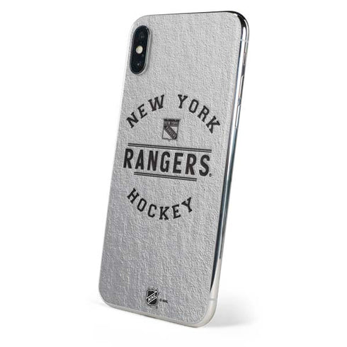 NHL New York Rangers Black Text iPhone XS Skin