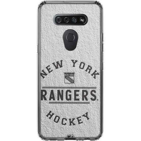 NHL New York Rangers Black Text LG K51/Q51 Clear Case