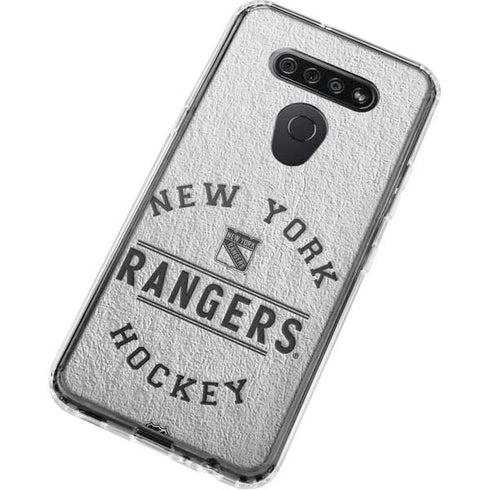 NHL New York Rangers Black Text LG K51/Q51 Clear Case