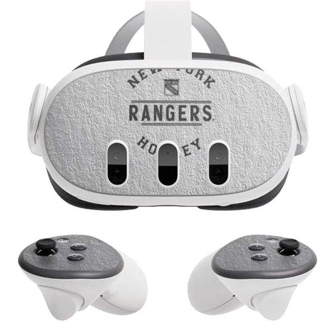 NHL New York Rangers Black Text Meta Quest 3 Skin
