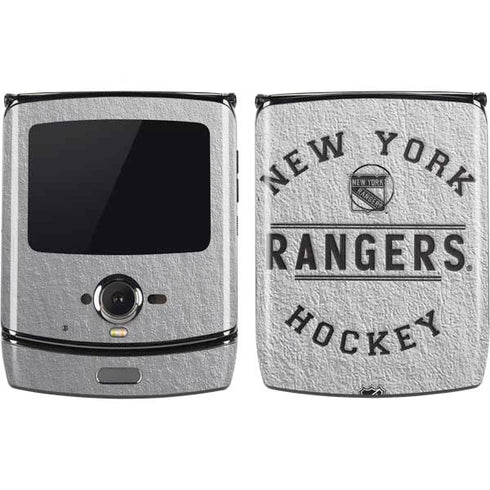 NHL New York Rangers Black Text Motorola RAZR Skin
