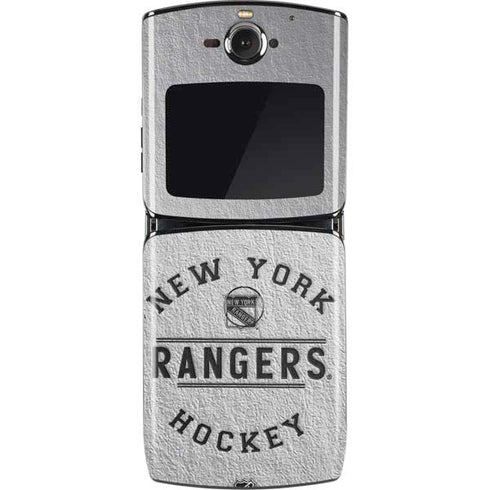 NHL New York Rangers Black Text Motorola RAZR Skin