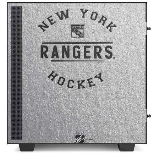 NHL New York Rangers Black Text NZXT H510 Compact ATX Mid-Tower Case Skin