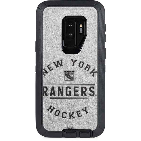 NHL New York Rangers Black Text Otterbox Defender Galaxy Skin