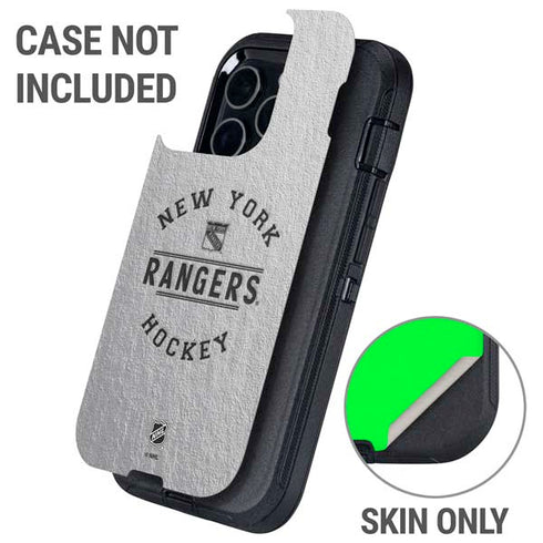 NHL New York Rangers Black Text Otterbox Defender iPhone Skin