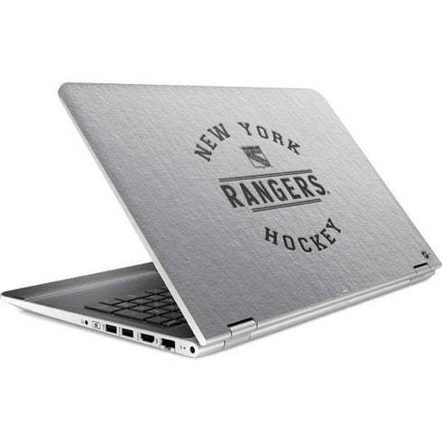 NHL New York Rangers Black Text HP Pavilion Skin