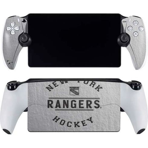 NHL New York Rangers Black Text PlayStation Portal Remote Player Skin