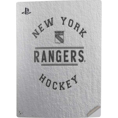 NHL New York Rangers Black Text PS5 Digital Edition Console Skin
