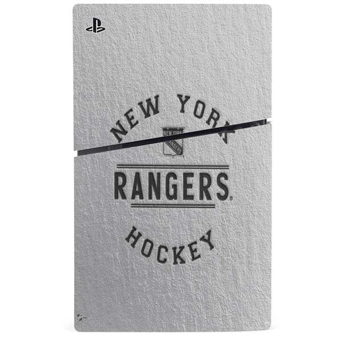 NHL New York Rangers Black Text PS5 Slim Disk Bundle Skin