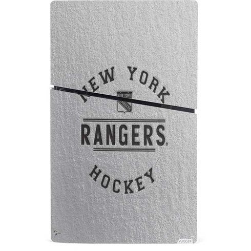 NHL New York Rangers Black Text PS5 Slim Digital Edition Console Skin