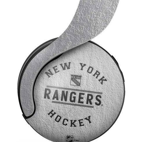 NHL New York Rangers Black Text PULSE 3D Wireless Headset for PS5 Skin