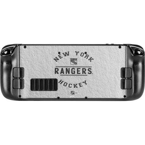 NHL New York Rangers Black Text Steam Deck Handheld Gaming Computer Skin