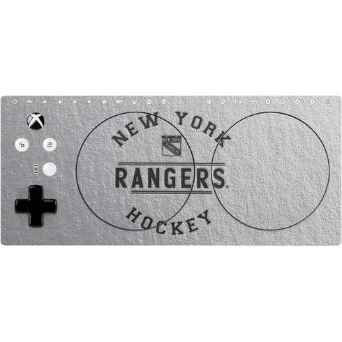 NHL New York Rangers Black Text Xbox Adaptive Controller Skin