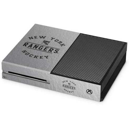 NHL New York Rangers Black Text Xbox One Console Skin