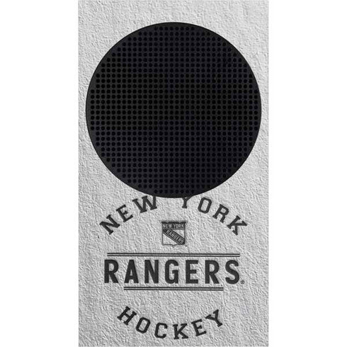 NHL New York Rangers Black Text Xbox Series S Console Skin