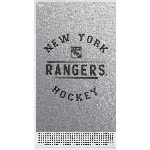 NHL New York Rangers Black Text Xbox Series S Console Skin
