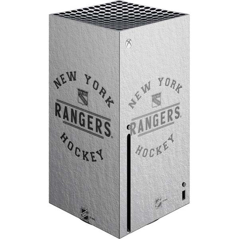 NHL New York Rangers Black Text Xbox Series X Console Skin