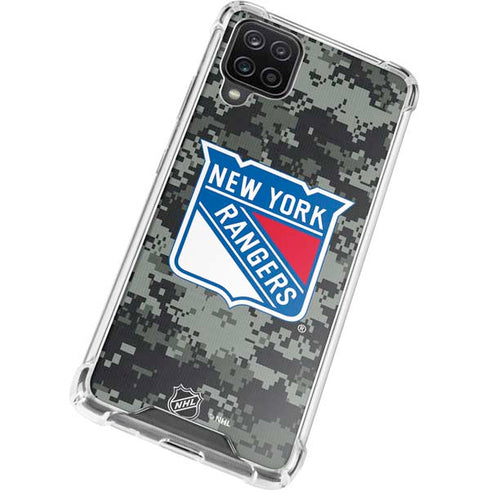 NHL New York Rangers Camo Galaxy A12 Clear Case