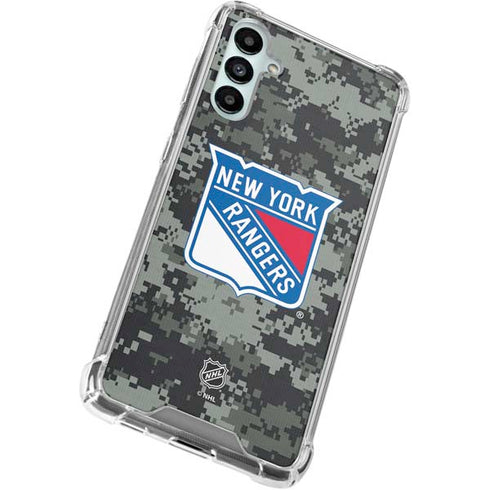NHL New York Rangers Camo Galaxy A15 5G Clear Case