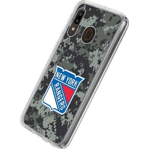 NHL New York Rangers Camo Galaxy A20 Clear Case