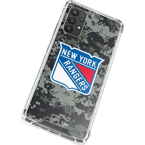 NHL New York Rangers Camo Galaxy A32 5G Clear Case
