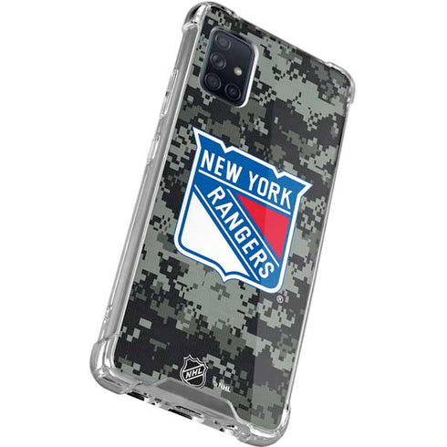 NHL New York Rangers Camo Galaxy A51 5G Clear Case